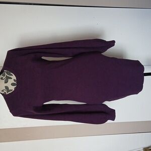 Purple Long Sleeve Knit Dress